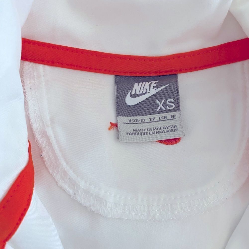 Nike Tennis Zip Jacket - XS white /orange striped , polyester , - Picture 3 of 6